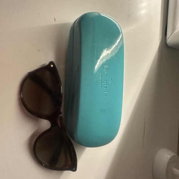Kate Spade Brown Sunglasses with Blue Accents